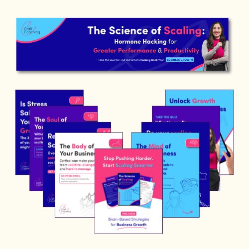 Craft Coaching social media graphics to connect the lead magnet strategy