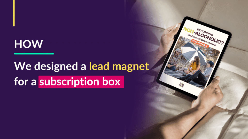Lead magnet design NZ: Sparking connection for LO/NO Club’s sober-curious community