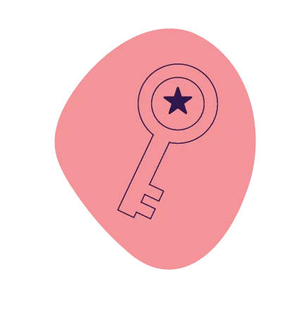 Branding for coaches - Key in blush pink