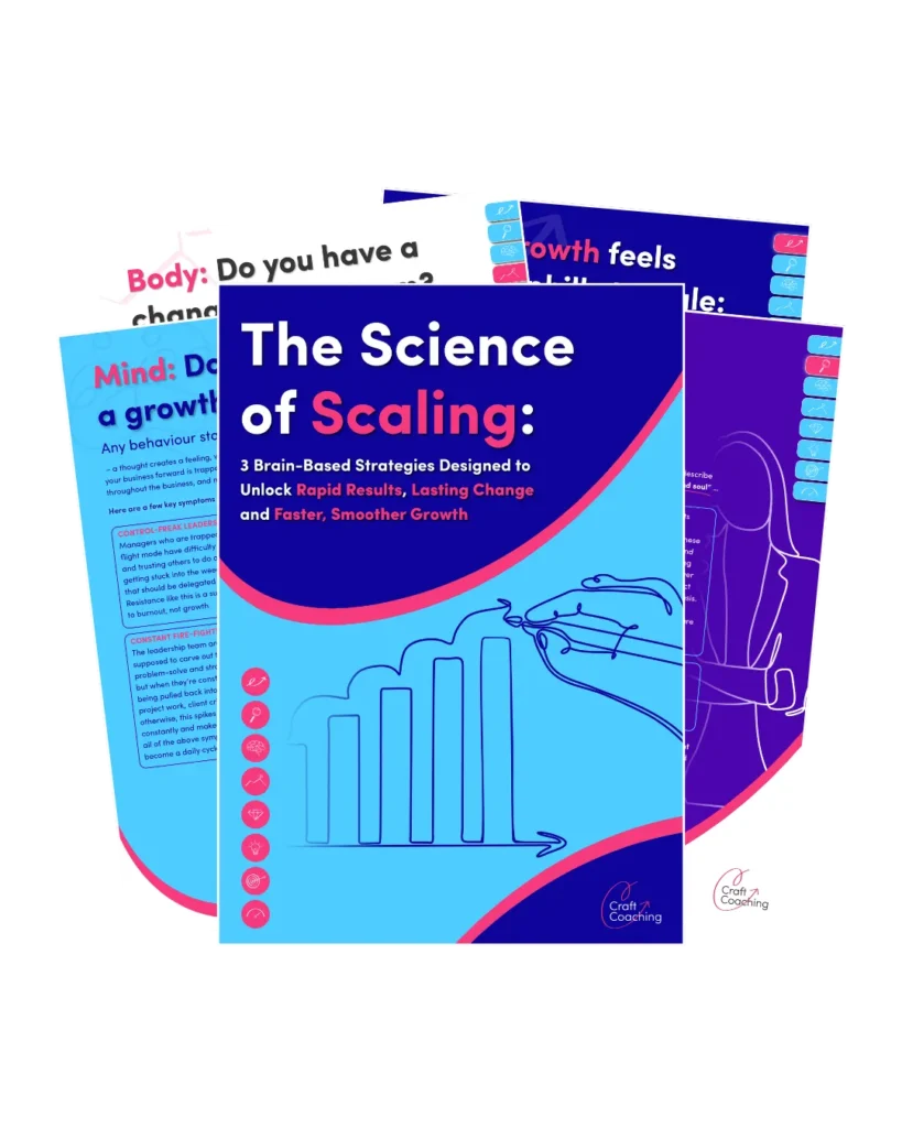 Lead magnet designed as part of business branding services for a growth coach