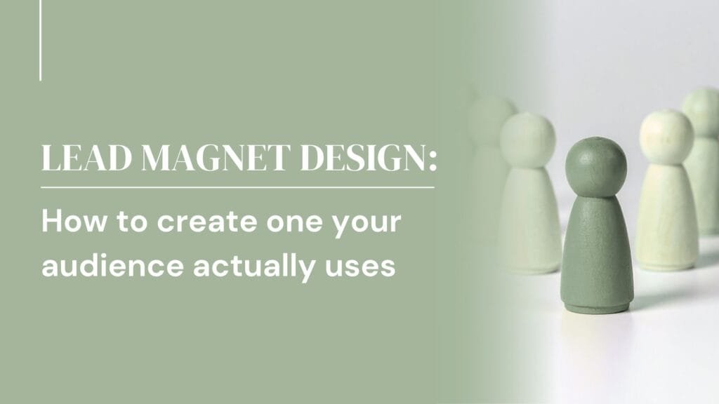 Lead magnet design on greeen background